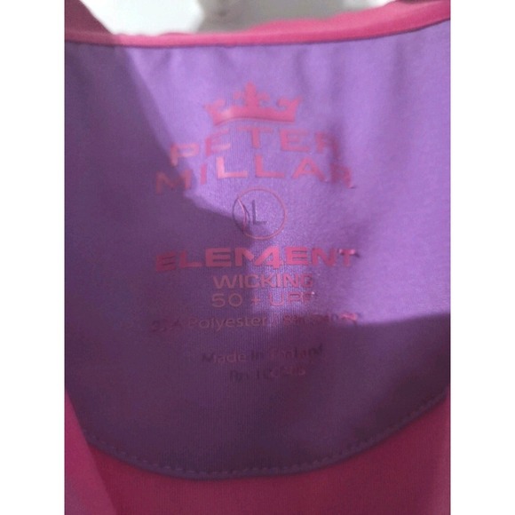 Peter Millar Crown Sz Large 1/4 Zip Golf Pickleball Tennis Performance Top, Pink - Picture 2 of 3